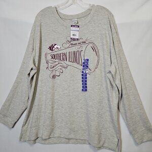 Southern Illinois University SIU Salukis Pullover Womens Tshirt Sz XXL Oat NWT